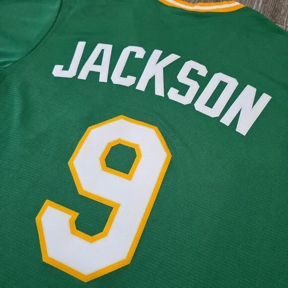 Nike Reggie Jackson Oakland Athletics A's Baseball Jersey Cooperstown Men's M - Picture 9 of 10